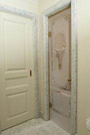"Shell and Roses" shower door