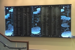 "Glass donor wall for Dominican Hospital"