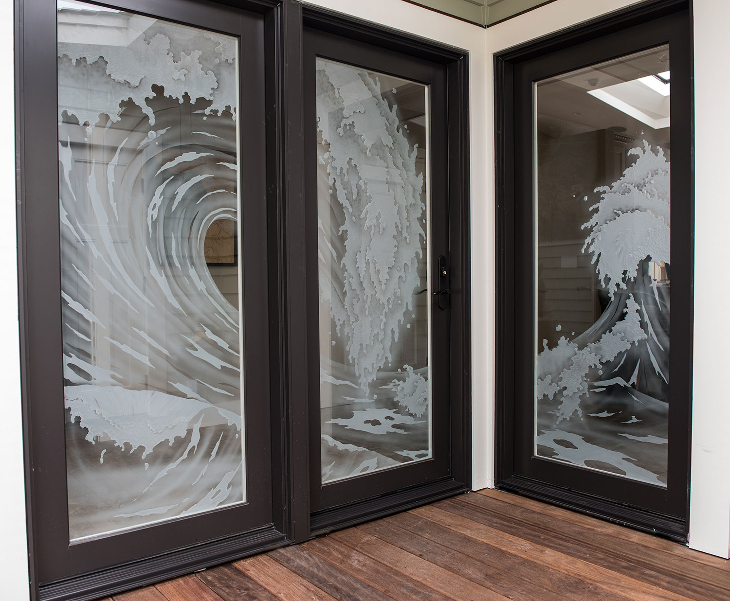Etched and Carved Glass Door Etched and Carved Glass Door